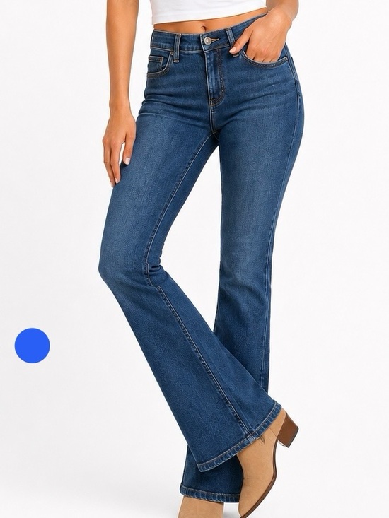 Lee Denim - Lee Regular Fit Bootcut Mid Rise Jeans Women’s Size 8 Short Dark Wash Denim